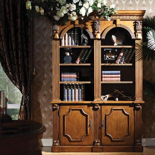 Russia Style Classic Bookcase for Study Room Русский стиль классический книжный шкаф для кабинета GH36