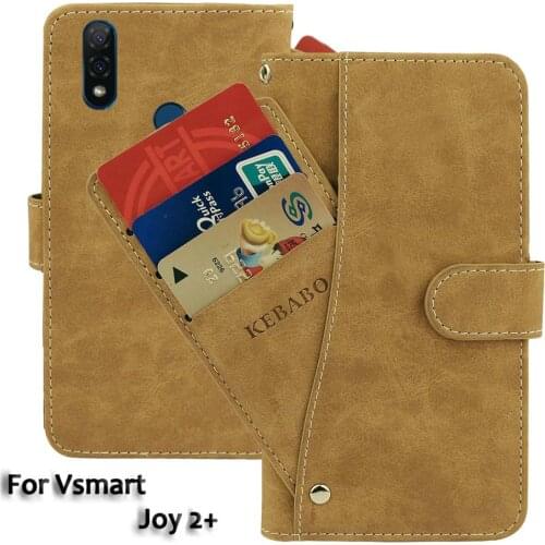 Leather Wallet Vsmart Joy 2+ 2 Plus Case 6.2" Flip Fashion Luxury Front Card Slots Cases Cover Business Magnetic Phone Bags
