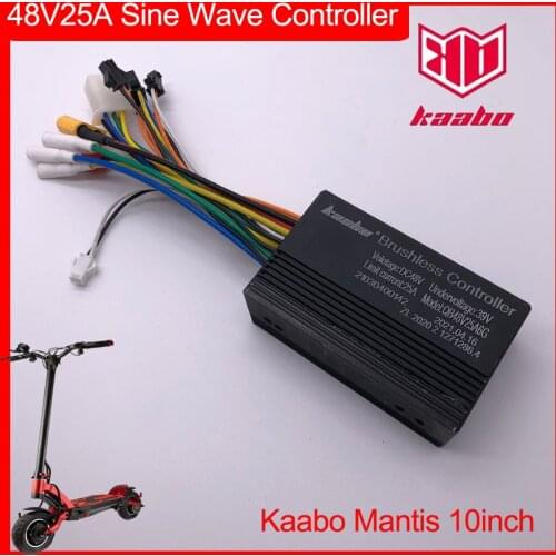 Mantis10 48V25A Sine Wave Brushless Controller 800W Hall Motor Kaabo Mantis 10inch Electric Scooter Spare Parts