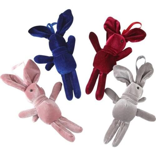 Mini Plush Toy Doll Velvet Rabbit Plush Toy Cute Pendant Bag Accessories Valentines Day Gift Plush Toy Bouquet Dolls 17cm