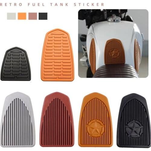 1Pcs Retro Motorcycle Fuel Tank Sticker Protective Fuel Tank Pad Body Decoration Sticker Cafe Universal for Yamaha Honda Suzuki