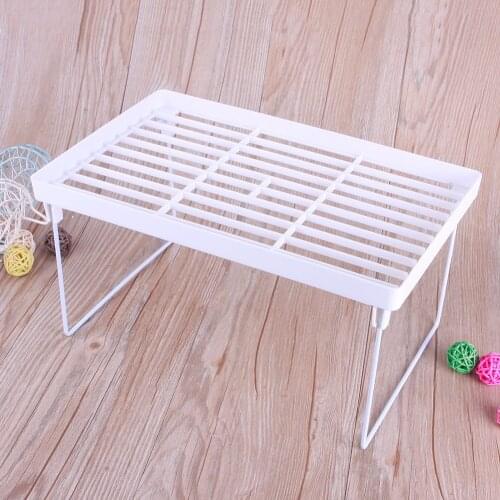 New High Quality Home Kitchen Plastic Foldable Storage Shelf Rack Bathroom Holder Organizer Desk Bookshelf #232983