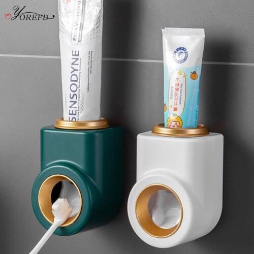 OYOREFD Wall Mounted Toothpaste Squeezer Fully Automatic Toothpaste Dispenser Bathroom Toothpaste Holder Bathroom Accessories