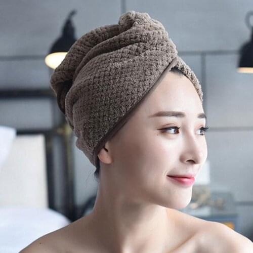Microfiber Bath Towel Hair Dry Quick Drying Lady Bath Towel Soft Shower For Woman Turban Head Wrap Bathing Tools C1