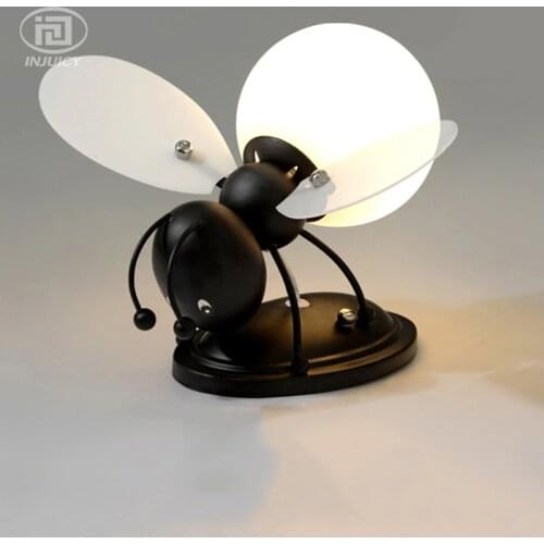 Simple Modern Kindergarten Childrens Room Wall Lamp Decoration Lighting Animal Nightlight Bee Cartoon Bedroom Wall Light