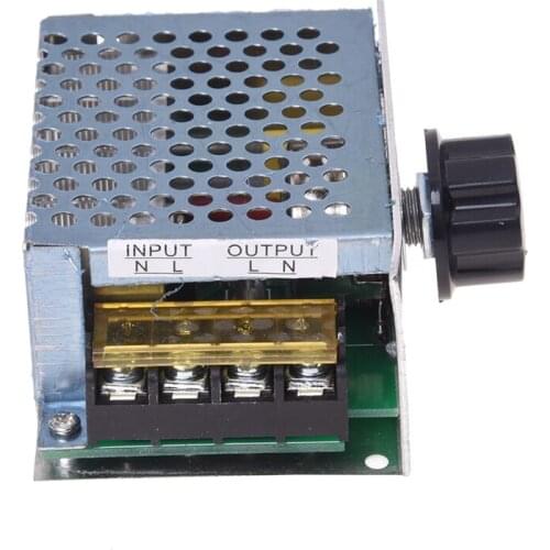 Voltage regulator Voltage Speed Controller SCR Dimmer + Shell AC 220V 4000W