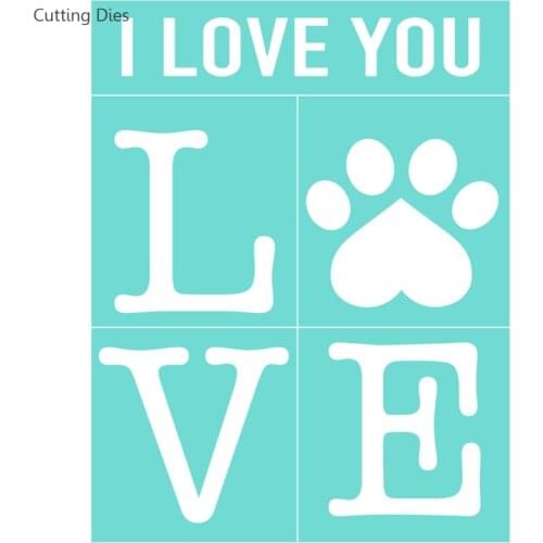 I Love You Printed Self-Adhesive Silk Screen Printing Stencil Mesh Transfers 8.5x11"For T-Shirt Handbags Diy Home Decoration
