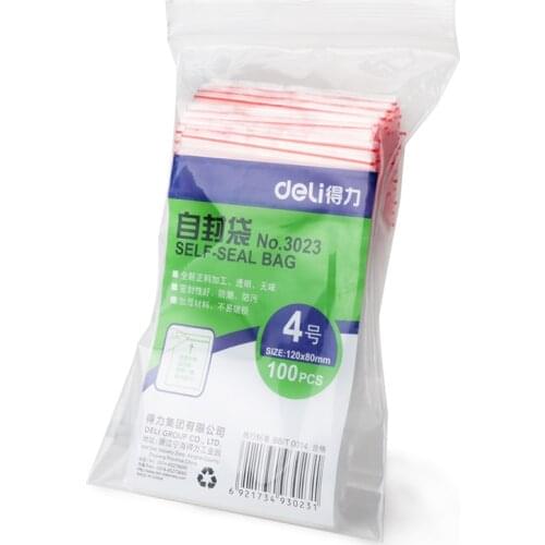Self-sealing bag transparent plastic sealed bag self-adhesive bag 3#-10# thickened waterproof clip chain pocket deli