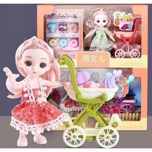 BJD Girl Doll 16 Cm Cute Doll 1/12 Doll Set Princess Doll Gift Box Toy Girl Toy Simulation Scene Play House Play House Toys