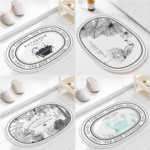 Nordic Bath Mat Doormat Absorbent Carpets Entrance Mats Balcony Area Rugs Bath Living Room Bathroom Tapis Shower Welcome Mat