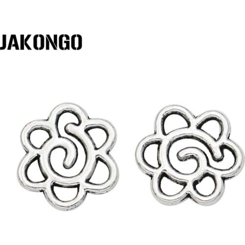 20ps Antique Silver Plated Flower Connectors for Jewelry Making Bracelet Findings Accessories DIY Handmade Craft 20mm