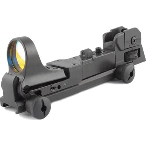 Tactical C-MORE Red Dot Reflex Sight with AR Rear Iron Sight Integral Picatinny Mount Marked Version Black