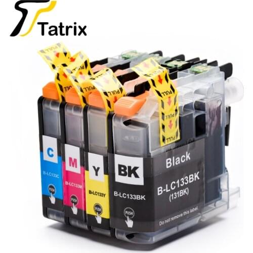 Tatrix 4PK For Brother LC133 LC131 Ink Cartridge For Brother MFC-J245 J470DW J475DW J650DW J870DW DCP-J152W J172W J552DW J752DW