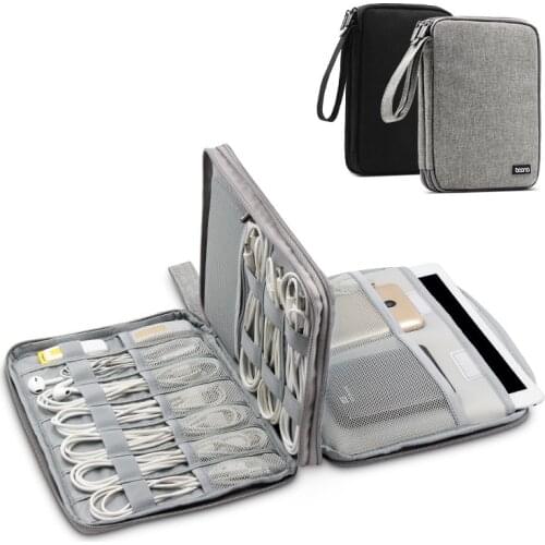 TUUTH Cable Storage Bag Earphones Cable Storage Bag For Hard Disk U Disk ipad air/mini Digital Protective Cover Black/Gray