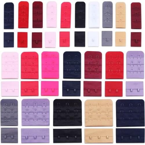 10sets/lot Ladies Useful black white Bra Extenders Strap Extension Adjustable Belt handmade women bra Buckle accessories DIY