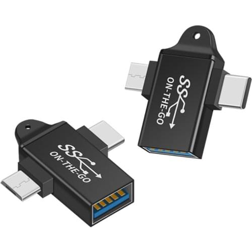USB 3.1 Type-C & Micro USB2.0 Combo to USB 3.0 A Female OTG Data Host Adapter