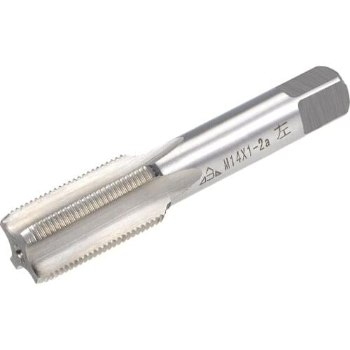 Uxcell Metric Machine Tap Left M14 Thread 1 Pitch H2 4 Flutes High Speed Steel
