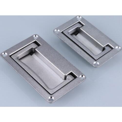 1 PCS 11.1cm x6.9cm Metal Rectangle Shaped Recessed Folding Pull Handle Grip