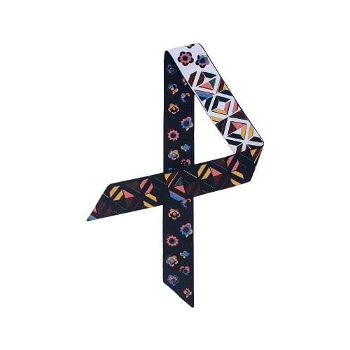 100*5cm New Slender Narrow Small Silk Scarf Tie Bag Handle Silk Scarf Small Ribbon Scarf Womens Neckerchief