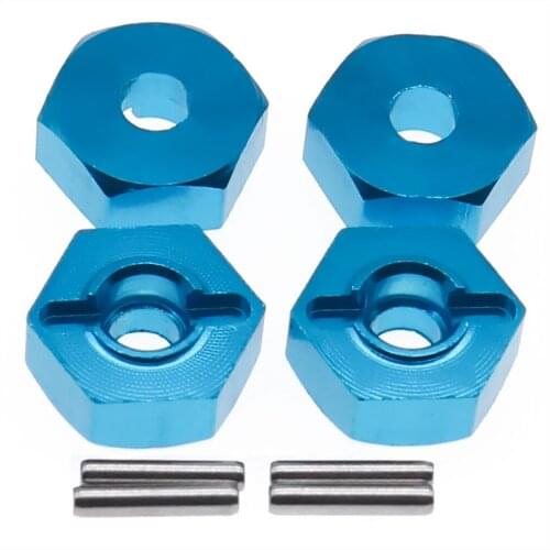 4pcs machined alloy 12mm wheel hex hub adaptor 5mm thick for ECX 1-12 Barrage 1-18 Temper parts