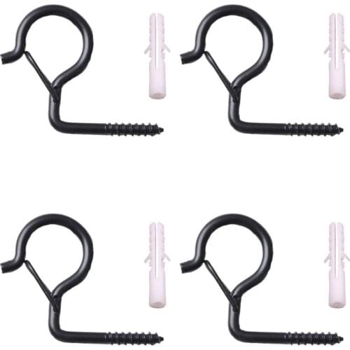 517A 20/40 Pieces Ceiling Screw Hooks Lamp Holder Hooks Suitable For Outdoor Lights Birdhouses Household Threaded Hook Set
