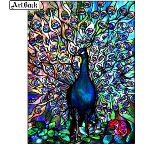 5d diy diamond painting peacock full square / round drill animal diamond embroidery 3D diamond mosaic artwork cross stitch