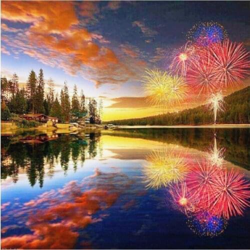 Diy diamond painting landscape tree embroidery mosaic sticker diamond dotz rhinestone picture puzzle toy drawing wall decor frog