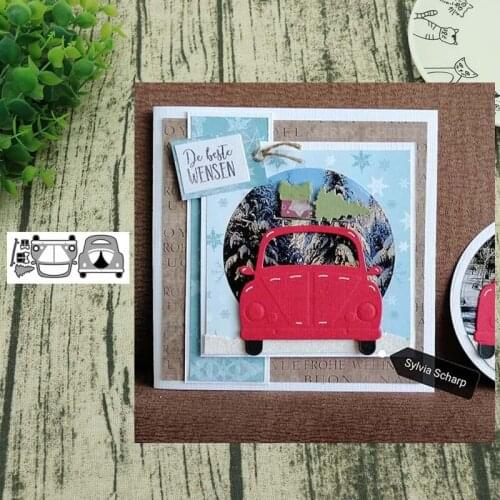 Car Metal Cutting Dies for Scrapbooking Steel Craft Die Cut Embossing Paper Card Album Stencil