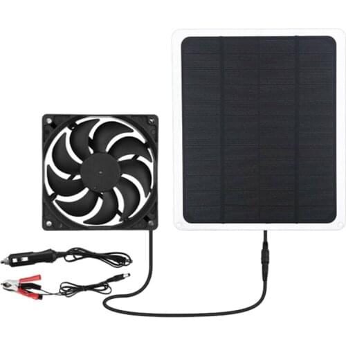 Auto Parts Car Charger Solar Power Charger Charger Fan Solar Powered Panel Cooling Mini Ventilation Fan 12V