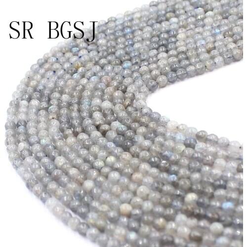 Free Shipping 4mm Wholesale Faceted Round Gray Labradorite Jewelry Accessories Spacer Gems Beads Strand 15"