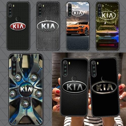 Car KIA logo Phone case For Xiaomi Redmi Note 7 7A 8 8T 9 9A 9S 10 K30 Pro Ultra black trend prime 3D shell silicone cover art