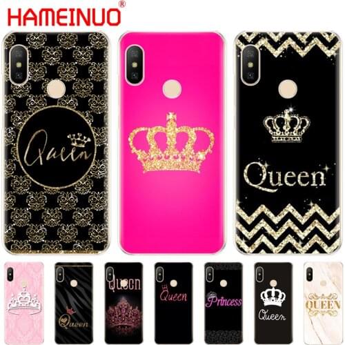 HAMEINUO Queen and king crown Coque Cover Case for Xiaomi Mi 8 se A2 lite redmi 6 6a 6 pro note 6 PRO pocophone F1 for redmi s2