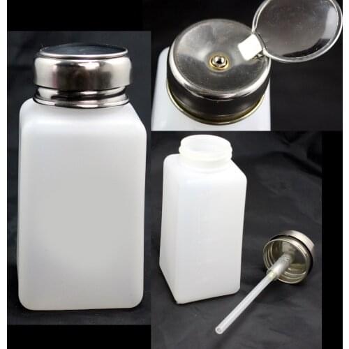 2PCS Empty Pump Dispenser Nail Art Acrylic Polish Remover Makeup Tool 180ML