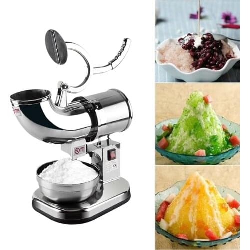 Electric Dual Blades Ice Crusher Shaver Machine Snow Cone Maker Stainless Steel Ice Smoothies Maker Blender Machine