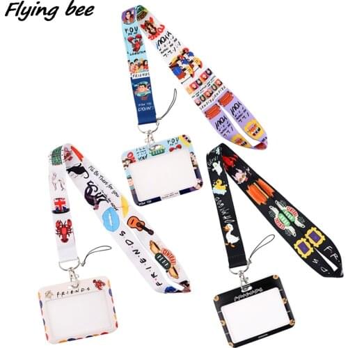 Flyingbee X1994 TV Show Friend Creative Lanyard Card Holder Student Hanging Neck Phone Lanyard Badge Subway Access Card Holder