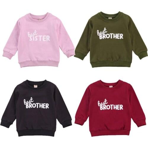 2021 New Letter Print Newborn Baby Cotton Round-neck Sweatshirt Kids Baby Boy Girl Hoodies Infant Unisex Autumn Clothes 1-6Y