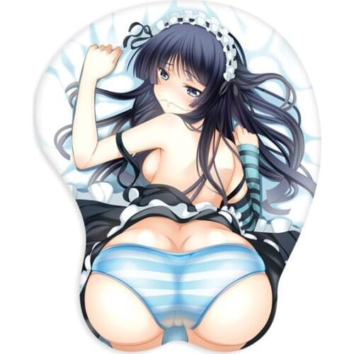 K-ON! Akiyama Mio Cosplay Cute Wrist Rest silicon Mouse Pad Mat 3D Mousepad