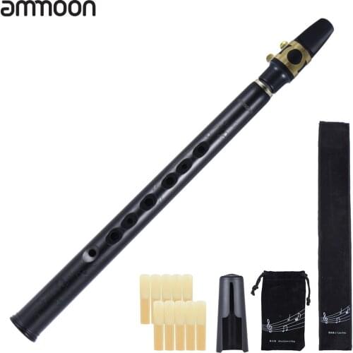 Ammoon Mini Pocket Bb Saxophone Sax ABS with Alto Mouthpieces 10pcs Reed Carrying Bag Woodwind Instrument