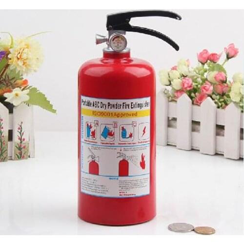 Creative Fire Extinguisher Piggy Bank Money Saving Cash Plastic Saving Box Kid Gift Toy Ornament Safe Dropship