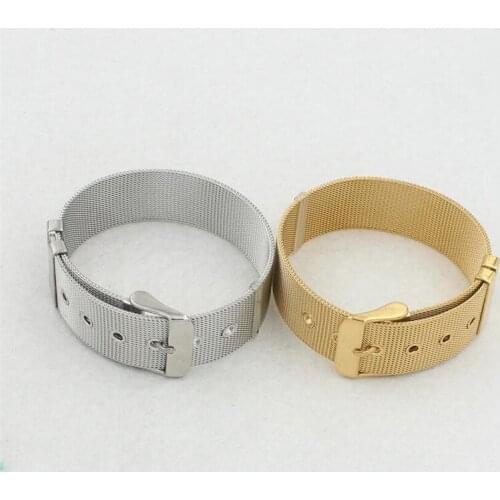Stainless steel mesh belt bracelet for unisex women men jewelry accessories fj168