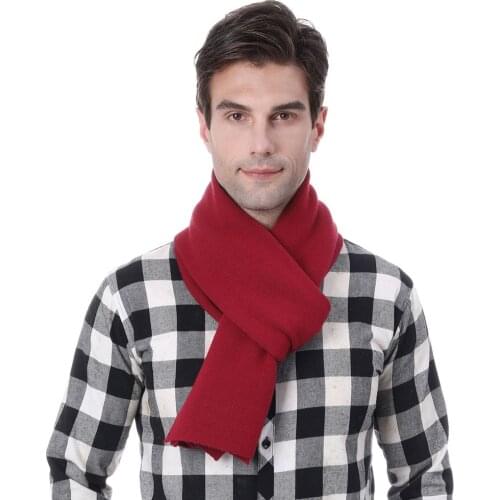 Black Friday 2019 Winter Scarf men Autumn Winter Red Autumn Long Grey Blue Scarfs Luxury Brand