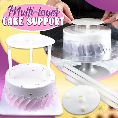 Multi-Layer Cake Support Set Round Dessert Shelf Cake Gasket Cake Support Frame Cake Stands Baking Tools Piling Brackets C1