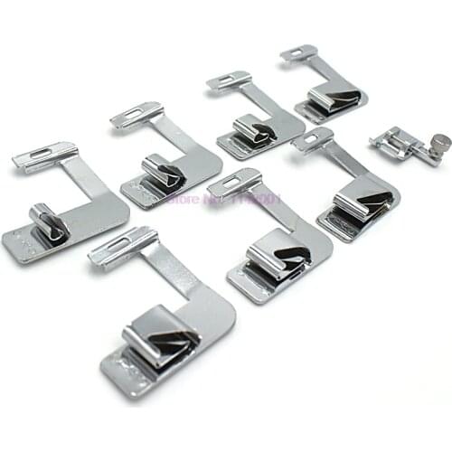 50set 8pcs Sewing Machine Brother Singer 8pcs Multifunction Rolled Hammer Foot Presser Foot Spare Parts Accessories
