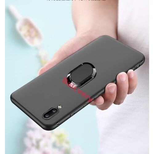 New Fashion Cover for Vivo Y 91 Y91i Y91C 1820_19 Metal Ring Holder Magnetic TPU Back Phone Case For VIVO Y91C Top Quality