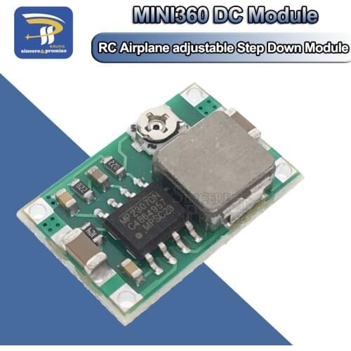 Mini360 RC Airplane Module Mini 360 DC Buck Converter 2A Step Down Module 4.75V-23V to 1V-17V 17x11x3.8mm New LM2596