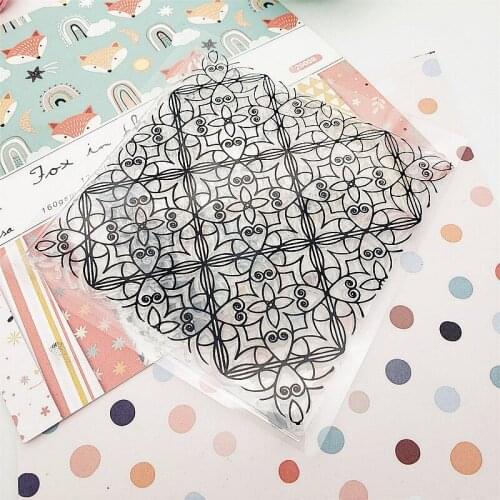 10x10cm Chequered Clear Stamps Transparent Seal Silicone Seal TPR Christmas Wedding Roller Stamps DIY Scrapbook Album Card