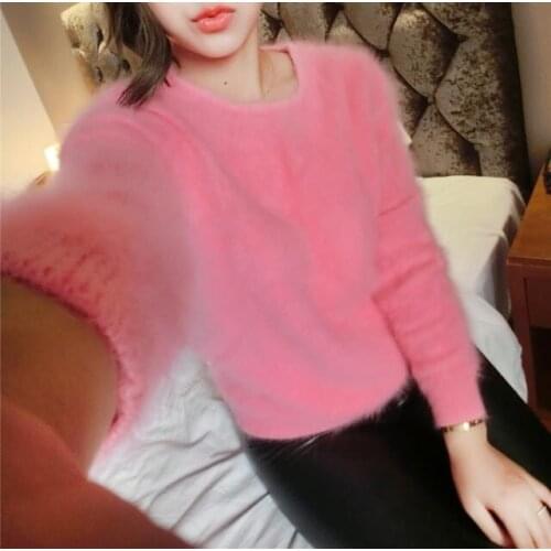 2021 New Arrival Real Mink Cashmere Sweater Warm Winter Luxury Natural Fur Coat Free shipping DFP613
