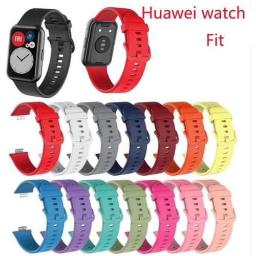 2020 Watchband For HUAWEI WATCH FIT Silicone Wrist Strap Band Replacement Bracelet Wristband