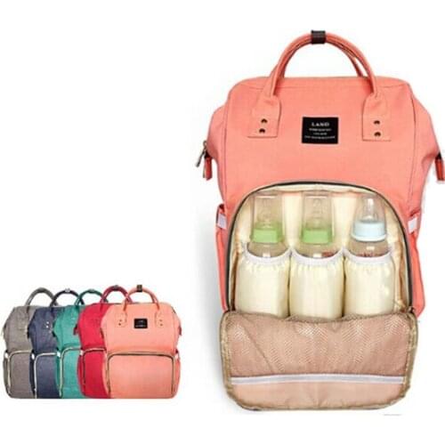 LAND Baby Diaper Bags Backpack Baby Nappy Bags Large Organizer Maternity Bags For Mother Handbag