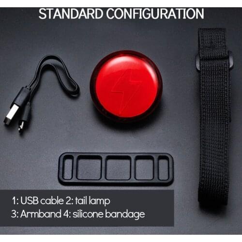 Bike Light Bicycle Tail Light Helmet Light USB Rechargeable Bicycle Warning Light Running Light Shoulder Light Outdoor